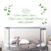 Once Upon a Time, There Was a Beautiful Princess [Girl's Name] Nursery Wall Sticker [Grass] view 1