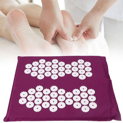 Brrnoo Acupressure Foot Mat and Shiatsu Massage Cushion Set, Purple