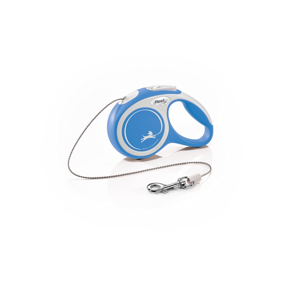 flexi Retractable Dog Leash, Soft Grip, 3 m / 5 m / 8 m, 8-20 kg, Blue
