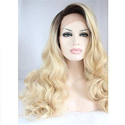Synthetic Lace Front Wig, Curly Layered Style, 150% Density, 24 Inches