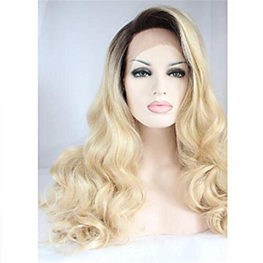 Synthetic Lace Front Wig, Curly Layered Style, 150% Density, 24 Inches