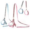 Pet Products Dog Collar Leash Set Leopard Adjustable Dog Leash Puppy Harness Durable Dog Accessories Cat Collar Strong (Color: Blue, Size: S) view 4