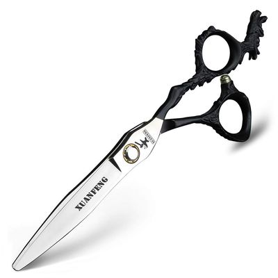 XUANFENG Japanese Hair Scissors Set, 6 in, with Ball-Bearing Screws, Black Dragon Handle