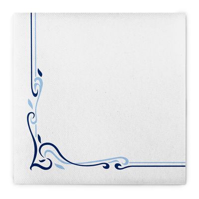 Mank Airlaid Napkins 40 x 40 cm | Perfect for Catering and Celebrations | Textile-Like and Absorbent | 50 Count | Colour Line (Blue)
