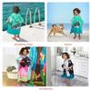 Treer 3D Cartoon Microfiber Hooded Beach Poncho Towel for Kids, Gray Wolf, 60 x 60 cm view 4