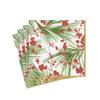 Caspari Cocktail Paper Napkins with Berries and Pine, 20 Count view 1