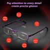 Foldable Reading Glasses for Women, Blue-Light Blocking, Semi-Rimless, Lightweight (Purple, +1.5) view 3