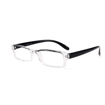 Rectangular Resin Reading Glasses, AR Anti-Reflective, Blue-Light Blocking, Progressive Multifocal (Black, 2.5)