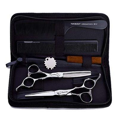 Professional 6.0-Inch Hairdressing Scissors Set, Straight and Thinning Shears