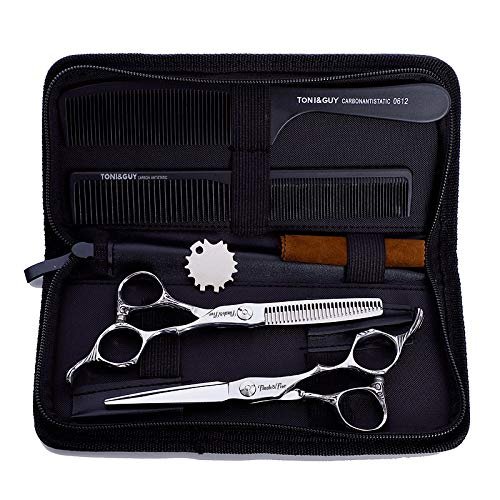 Professional 6.0-Inch Hairdressing Scissors Set, Straight and Thinning Shears