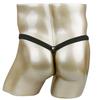 Aislor Men's Wetlook Open-Crotch Faux Leather Jockstrap Thong, Black, XL view 4