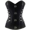 DISSA Women's Gothic Overbust Steel-Boned Corset, Black, Size 50 view 1