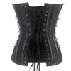DISSA Women's Gothic Overbust Steel-Boned Corset, Black, Size 50 view 2