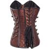 DISSA Women's Overbust Gothic Steel-Boned Corset, Brown, 46 view 2