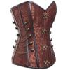 DISSA Women's Overbust Gothic Steel-Boned Corset, Brown, 46 view 3