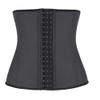 DISSA Women's Waist Trainer Corset, Steel-Boned Rubber, Black, 44 view 1