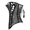 DISSA Women’s Overbust Corset, Plastic Boning, Mesh, Black, Size 50 view 3