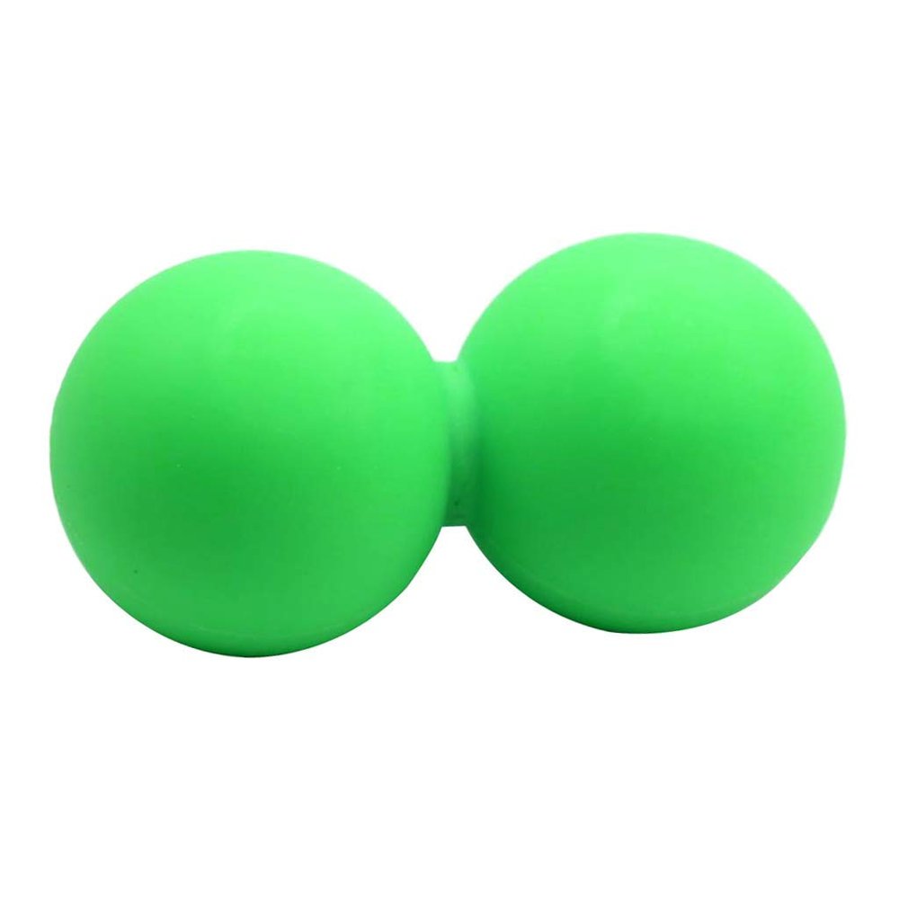 Backbayia Silicone Massage Ball, Duo Ball for Arms, Neck and Back (Green + Green)
