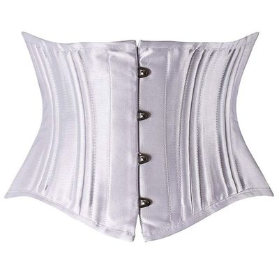 E-girl Women's White Underbust Waist Corset with Steel Boning, Size 36