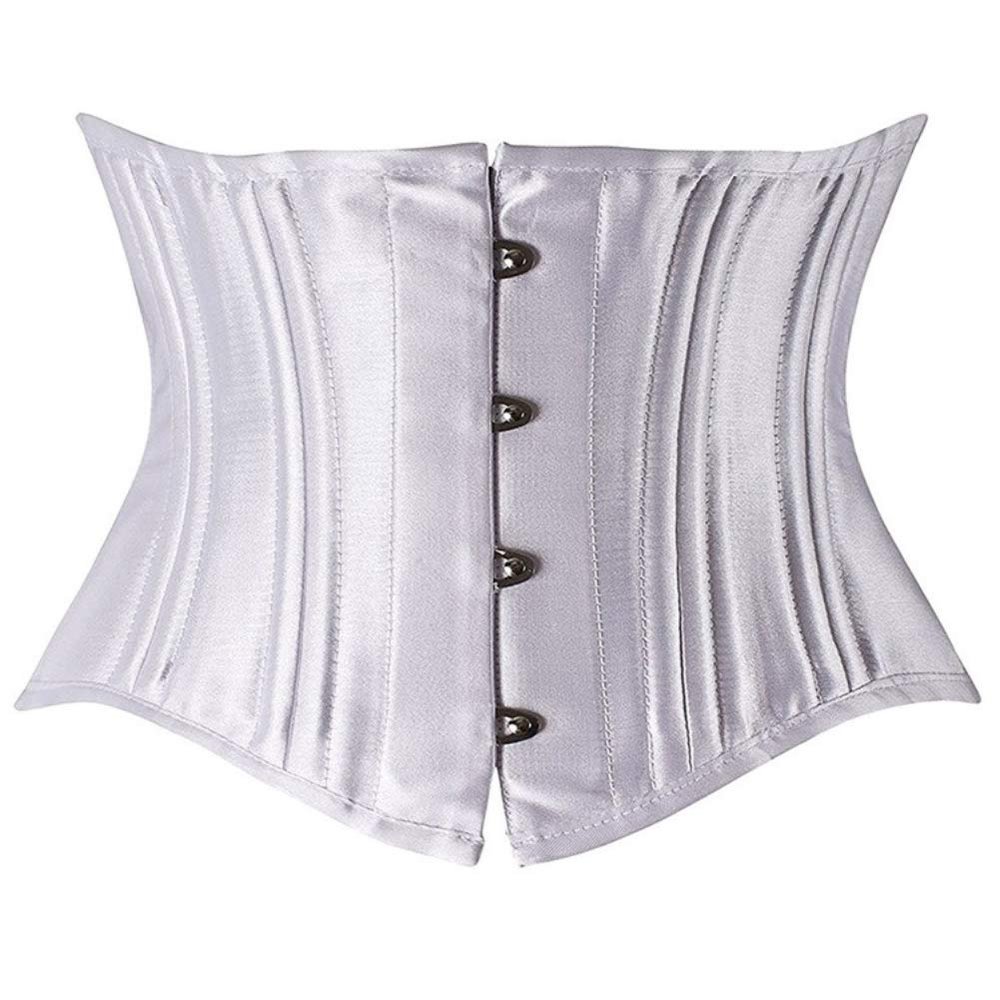 E-girl Women's White Underbust Waist Corset with Steel Boning, Size 36