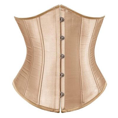 E-girl Women's Gold Underbust Corset with Bust Closure, Lacing, Size 48