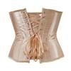 E-girl Women's Gold Underbust Corset with Bust Closure, Lacing, Size 48 view 2