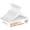 House Day White Wooden Children's Hangers, 20-Pack view 1