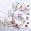 Pink Flower Water Transfer Nail Stickers, 1 Sheet view 2