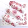 Pink Flower Water Transfer Nail Stickers, 1 Sheet view 3