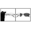 MANG Photochromic Reading Glasses for Men, Semi-Rimless Progressive Multifocal Readers with Blue-Light Filter, Unisex Sunglasses, Rectangular Frame, Anti-Fatigue view 2