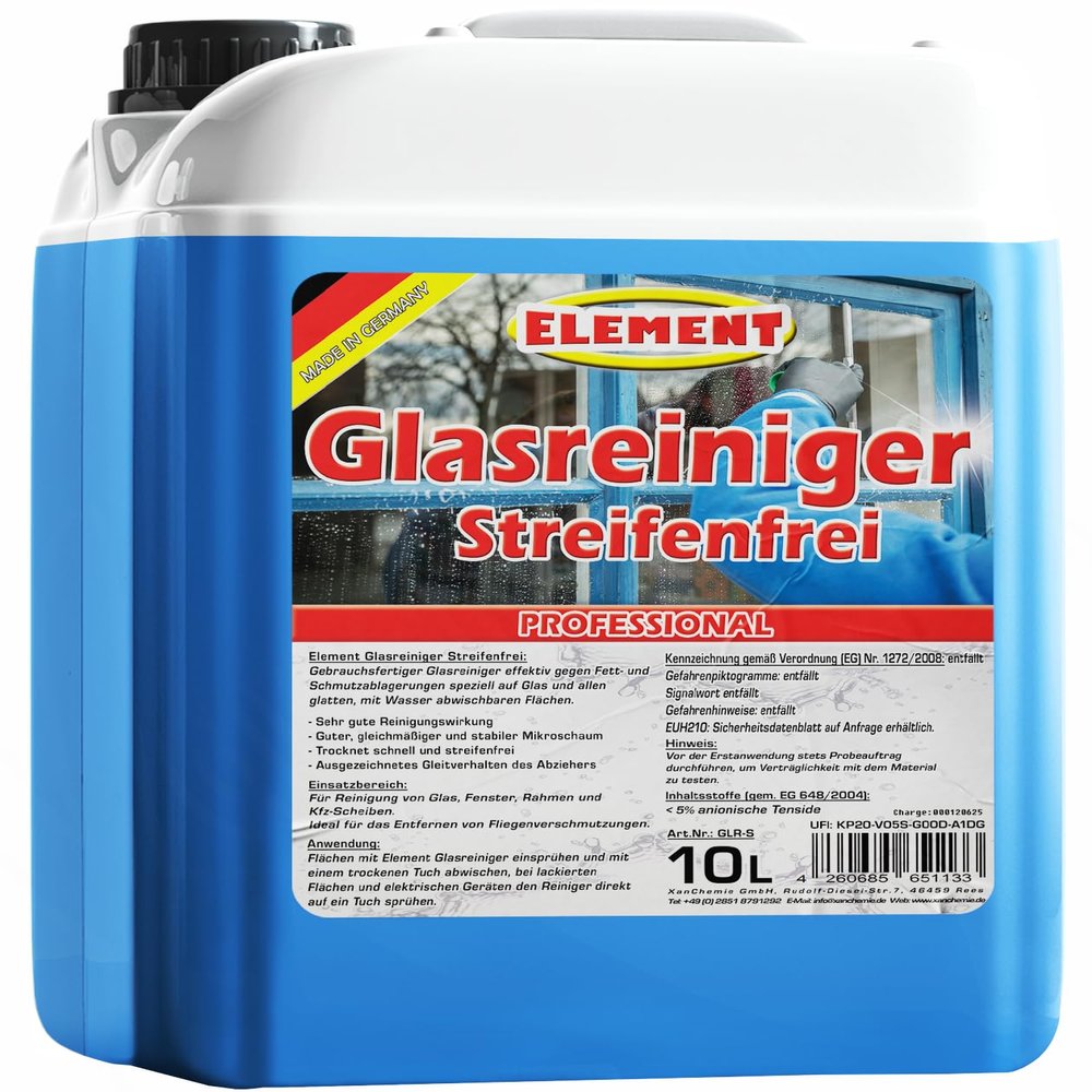 Element Glass Cleaner, 10 L, Ready-to-Use