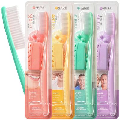 WANGTA Toothbrush Case, Soft, 4-Pack, V-Shape