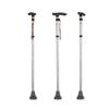 MU Foldable Aluminum Walking Cane, Adjustable Crutches, Silver view 3