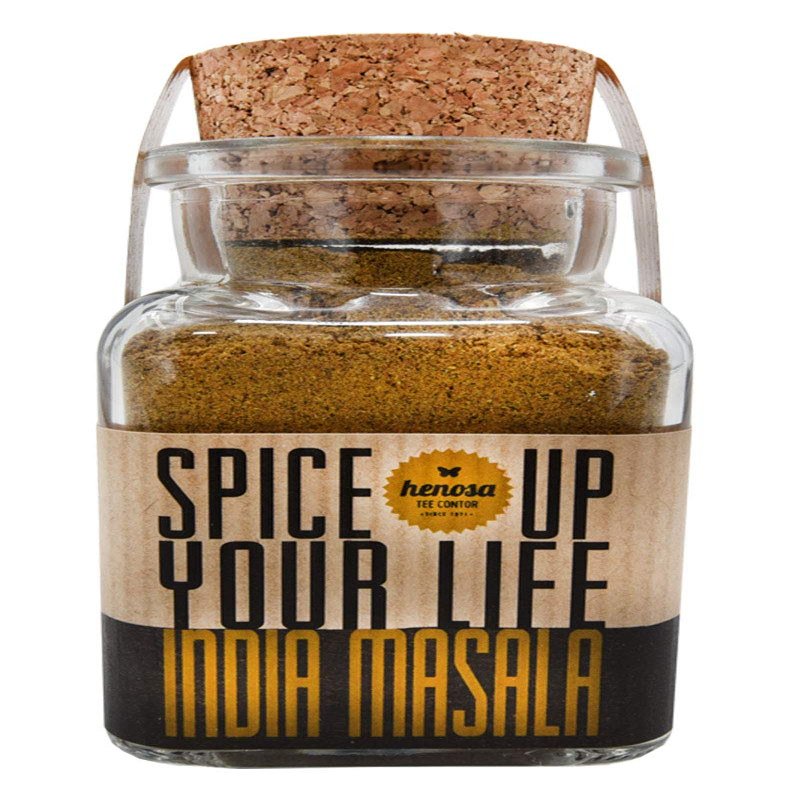 Organic India Masala in a Cork-Stoppered Jar