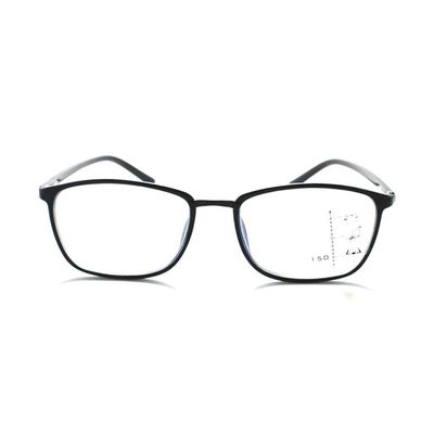 Unisex Full-Frame Reading Glasses, Blue-Light Blocking, Anti-Glare, Spring Hinges, Stylish Readers (Color: Black, Size: 1.0)