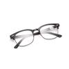 Geeyu Unisex Half-Frame Round Reading Glasses, Protective Lenses, Blue-Light Blocking, Wide Frames, Spring Hinges, Anti-Eye-Fatigue (Black, Size 3.0) view 1