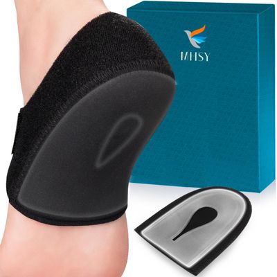 MHSY Heel Spur Insoles, 0.53 cm Thick Gel Heel Cups, 1 Pair, Sizes 38–46+