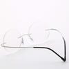 MANG Bifocal Reading Glasses, Rimless Retro Round Full-Rim Blue-Light-Filtering Computer Glasses, Unisex view 3
