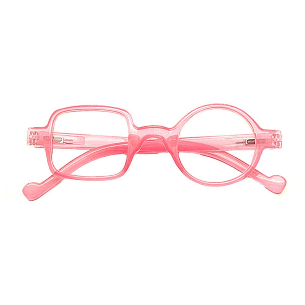 GEMSeven Retro Leopard Asymmetrical Round-Square Reading Glasses