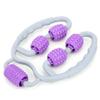 Clip-On Leg Massage Device, 360-Degree Trigger-Point Roller, Purple view 2