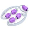 Clip-On Leg Massage Device, 360-Degree Trigger-Point Roller, Purple view 3