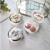 Homeilteds Contact Lens Case Storage Box with Round Star Cover, Portable Travel Container, Silver view 2