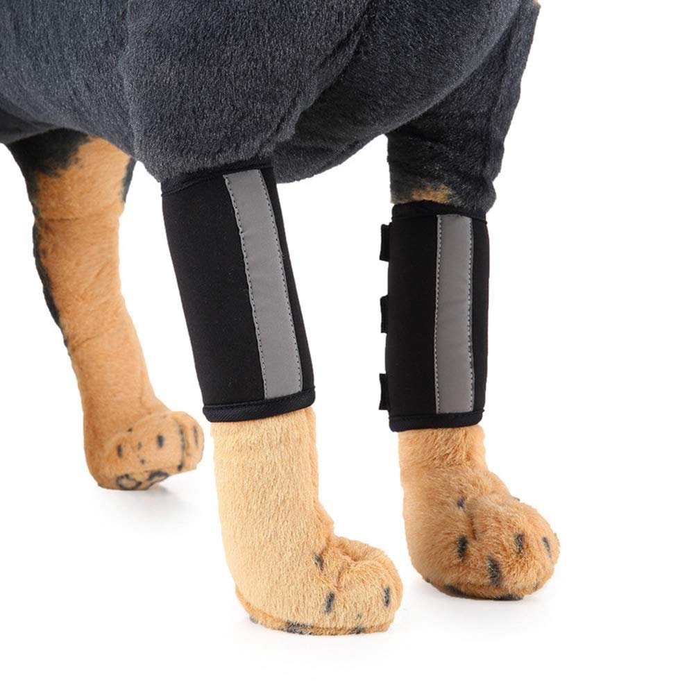 YMZ Joint Brace for Dogs, Reflective, Wound Protection and Knee Support, Size M, 11.5 x 17 cm, 2-Pack