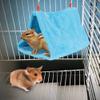 Zerodis Pet Triangle Hammock, Cotton Breathable Hammock Toy Swing Sleeping Bag for Hamsters, Rats, Squirrels, Chinchillas, Parrots and Other Small Pets (M-Light Blue) view 2