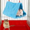 Zerodis Pet Triangle Hammock, Cotton Breathable Hammock Toy Swing Sleeping Bag for Hamsters, Rats, Squirrels, Chinchillas, Parrots and Other Small Pets (M-Light Blue) view 3