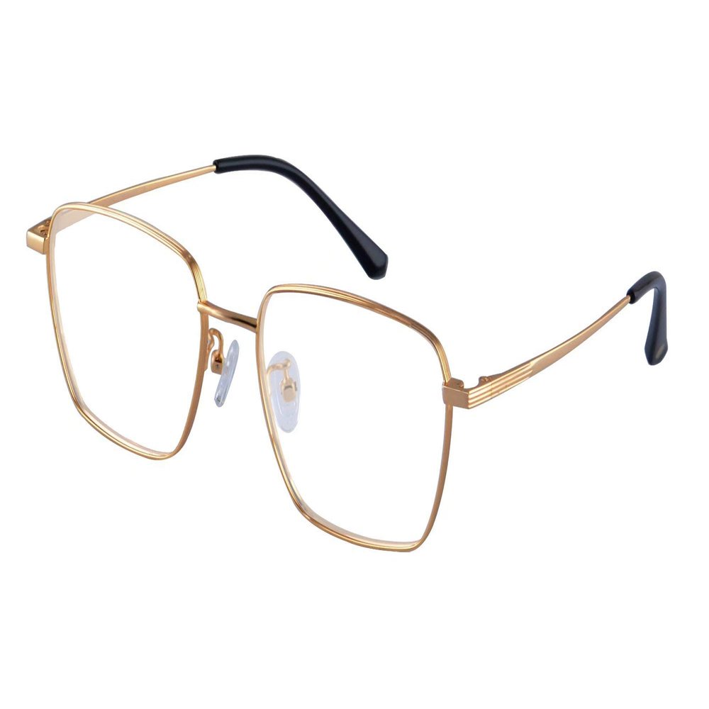 SHINU Titanium-Frame Reading Glasses with Blue-Ray Filter, MF1029 (C2, Adapted Normal Lens)