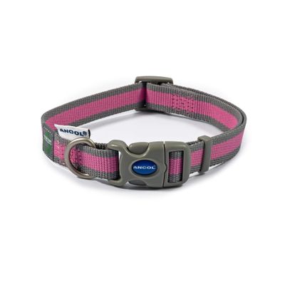 Ancol Recycled Plastic Dog Collar, Quick-Release Buckle, Size L