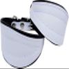 Sighthound Podenco Greyhound Collar, 32–37 cm Neck, 40 mm, White-Black Leather view 1