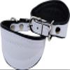 Sighthound Podenco Greyhound Collar, 32–37 cm Neck, 40 mm, White-Black Leather view 2