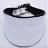 Sighthound Podenco Greyhound Collar, 32–37 cm Neck, 40 mm, White-Black Leather view 4